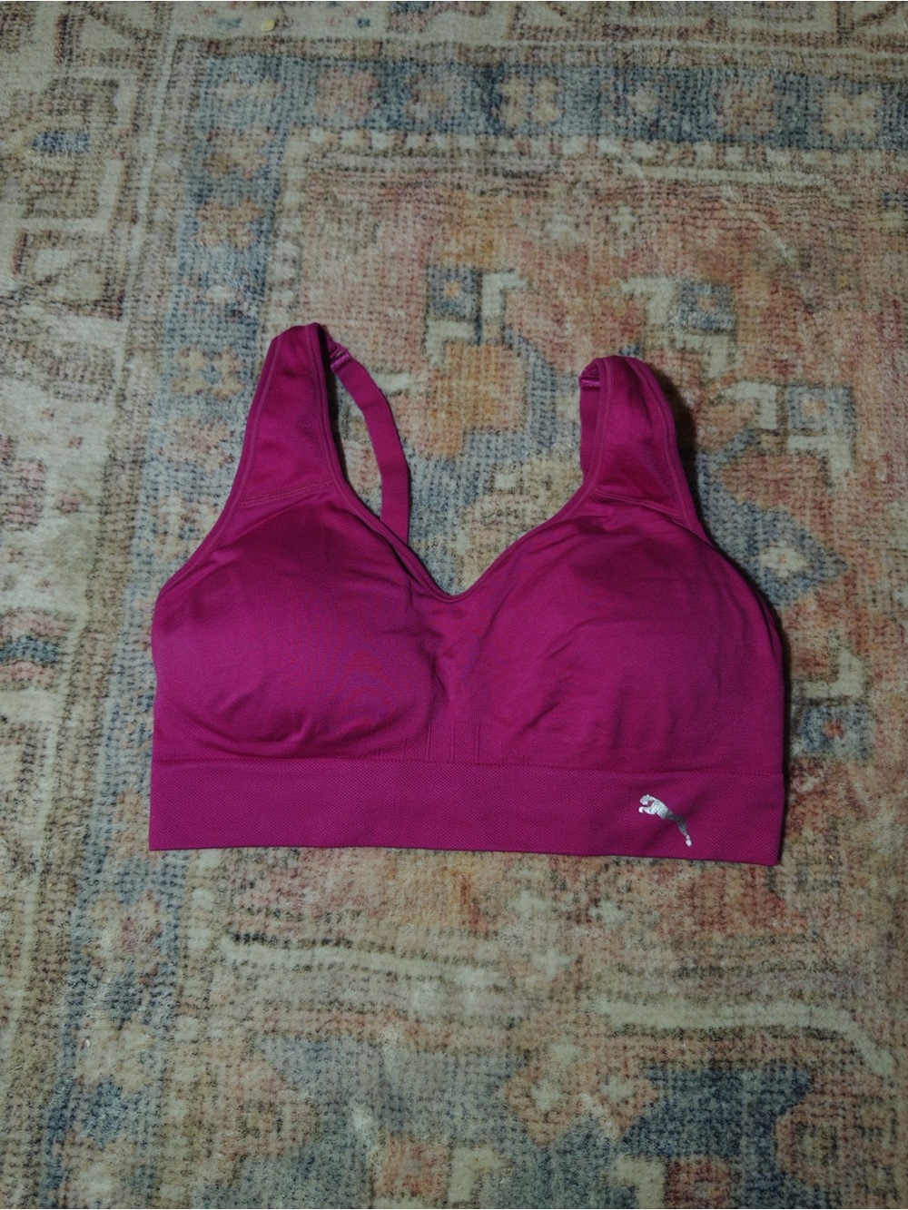 Puma Women's Deep Pink Supportive Sports Bra